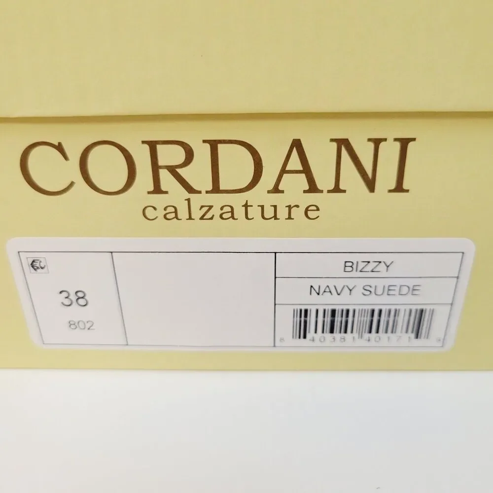 Cordani Empty Shoe Box Original Box & Inserts Size 38 Bizzy Navy Suede